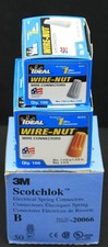 Assortment of 4 Different Boxes of Wire Nuts from Ideal & 3M