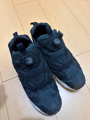#ad Reebok Instapump Fury Men 9US Black Sneakers Used Pump Works $98.99