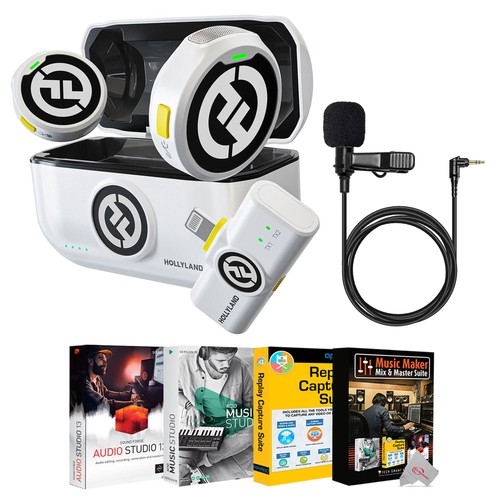 Hollyland LARK M2 DUO Wireless Microphone System with Lightning Connector Bundle - 第 1/11 張圖片