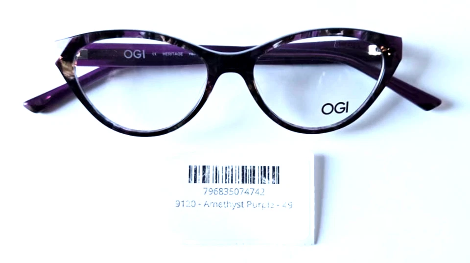 OGI Heritage 9120/2239 amatista púrpura nuevos marcos de gafas auténticos 49-15-140 Foto 2 de 4