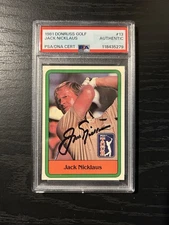 1981 donruss jack nicklaus Autograph Psa/dna  Authentic 