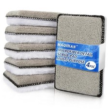 Microfiber Pad - 4PCS Microfiber Pads Detailing Sponge Two Sides of Fiber