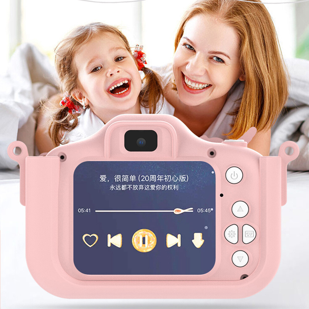 Kids Camera 1080P HD 2.0 Inch Screen Camera with 32GB Memory Card (Pink