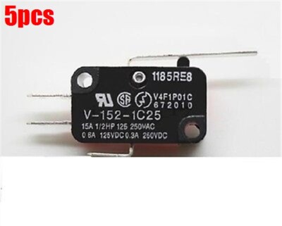 5Pcs Micro Switch Omron Miniature Basic V-152-1C25 Spdt Thermosetting Case Ne ga