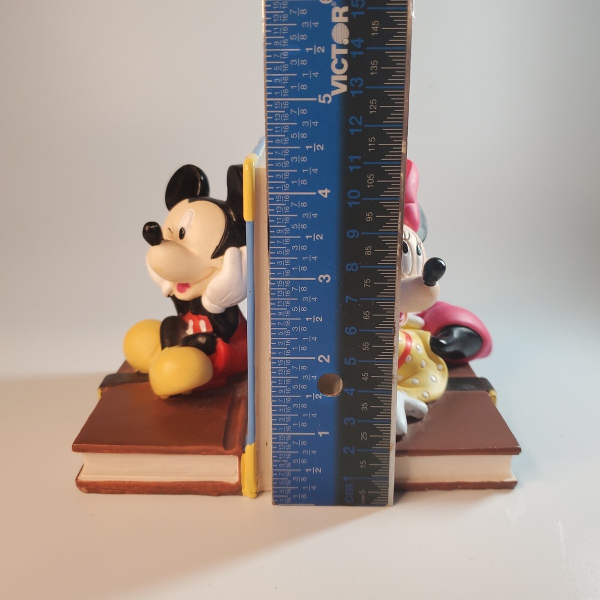 Cute Walt Disney Mickey And Minnie Mouse Bookends Figurine Books
