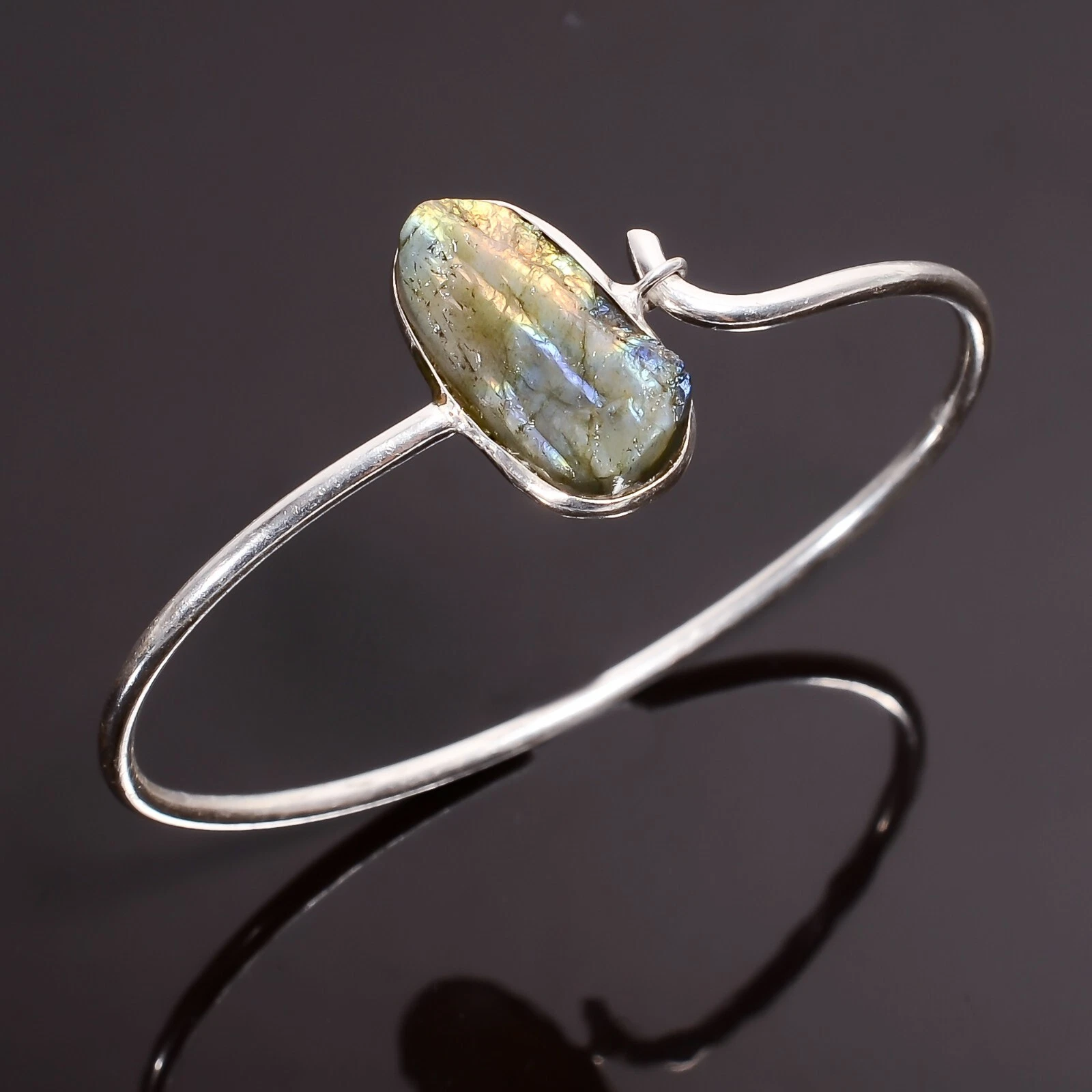 VALENTINO Braccialetto moda gioielli fatti a mano pietra grezza naturale labradorite regalo