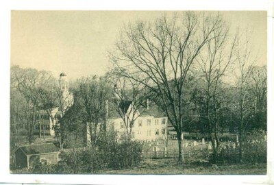 AK  US Salisbury Connecticut Old Burying Ground and Town Hall ca 1915