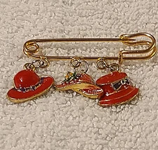 Brooch Jewelry Pin Accessory Red Hat Society Ladies Blouse Sweater Jacket New D8