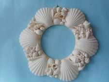 White Sea Shell Wreath Handmade 13  