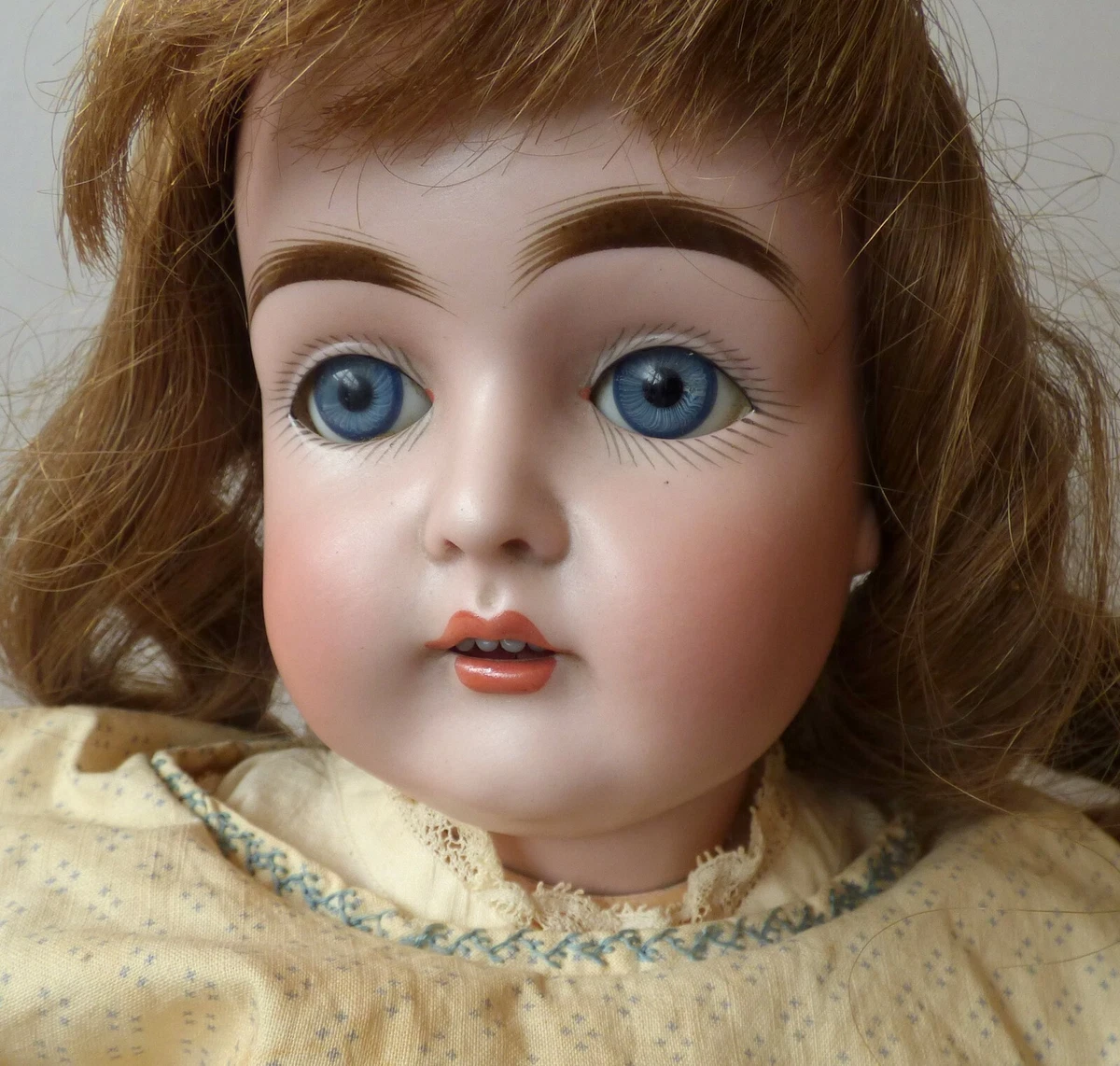 Antique Bisque Doll Kewpie Doll Glass Eyes Marked Germany