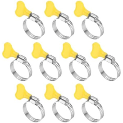 PATIKIL 10 Pezzi Fascette Stringitubo In Acciaio Zincato - Morsetti Regolabili 6-8mm Per Tubi Carburante, Iniezione, Acqua