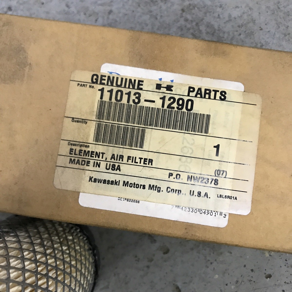 Genuine OEM Kawasaki Mule Element Air Filter Part No. 11013-1290