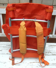 kleiner vtg Daypack oder Kinder Trekkingrucksack Außengestell Trage Kraxe Orange