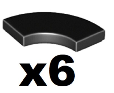 LEGO Black Tile Round Macaroni 2 x 2 Stud Smooth Flat Building Piece BK02
