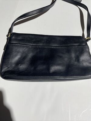 Vintage Coach Flap Shoulder Crossbody Bag H33-9599 Black Leather