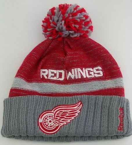 Detroit Red Wings Cuffed Knit Pom 