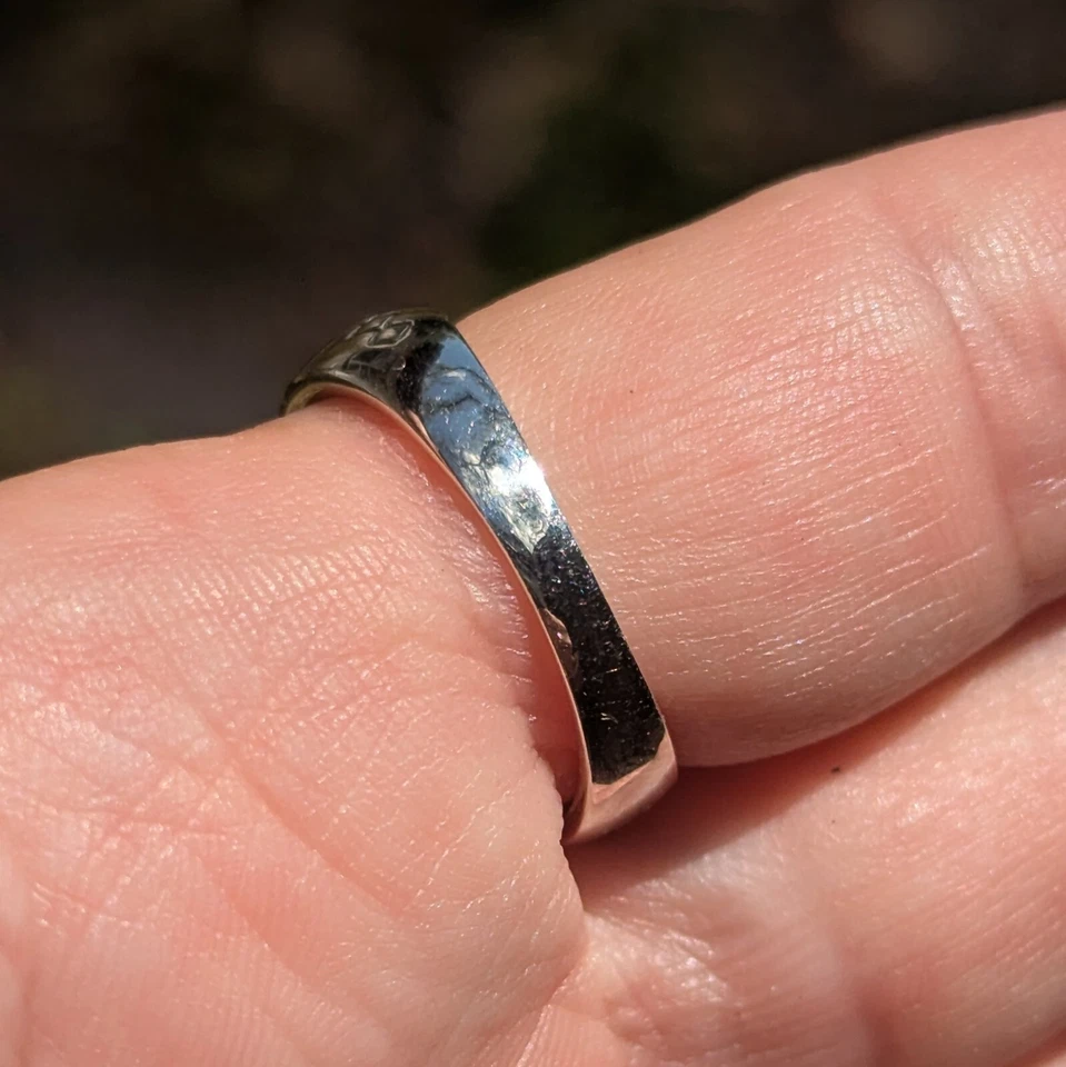 Anillo de plata esterlina talla 6,5, 8,5 suroeste hecho a mano turquesa y coral rojo Foto 2 de 4