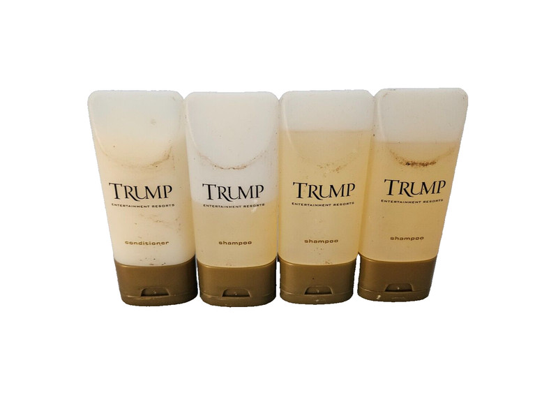 Set of 4 Vintage Trump Hotel Shampoo & Conditioner Bottles