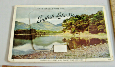 GREETINGS FROM THE ENGLISH LAKE DISTRICT~ POSTCARD ~UNIQUE FOLD OUT SECTION 