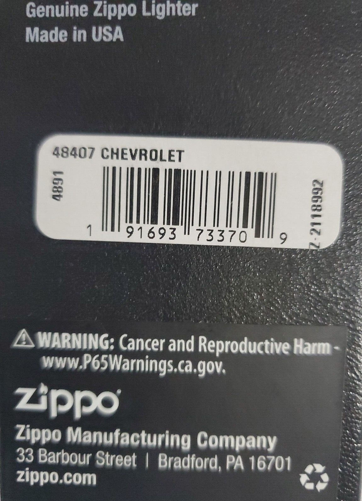 Zippo Chevy Silverado Truck Black Matte Windproof Lighter, 48407/#47