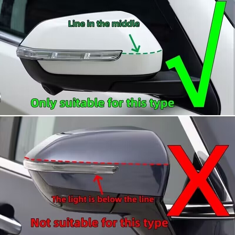 2piece Led Flowing Turn Signal Sequential Side Mirror Indicator Light
