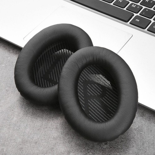 Black Ear Cushion Kit for Bose QuietComfort 15 25 35 Headphones Replacement Pads - Picture 2 of 9