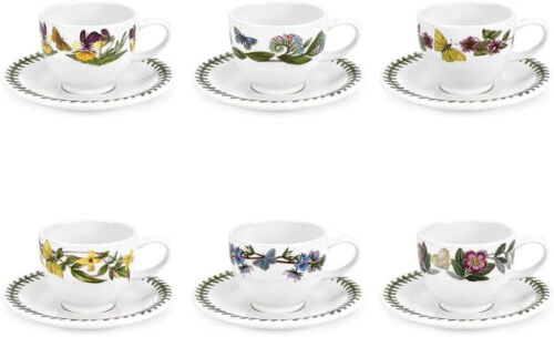 Portmeirion Botanic Garden Set of 6 Cups Espresso Porcelain-