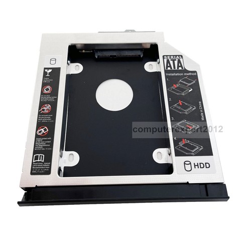 2ème cadre caddy disque dur HDD SSD pour support de lunette HP EliteBook 8560P 8570P - Photo 2/7