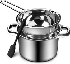 1QT Double Boiler Chocolate & Candy Melting Pot - 304 Stainless Steel, Soap, Wax