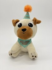 Hallmark Birthday Pug Puppy Dog Plush Stuffed Animal 8  