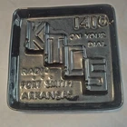 Frankoma Pottery KTCS 1410 AM Radio Promo Black Ashtray Ft Smith AR