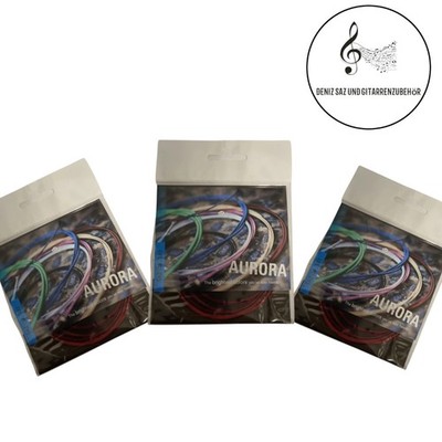 3x Aurora Kirmizi Saz Baglama Teli 0.20 Tel Uzun Sap rote Saiten