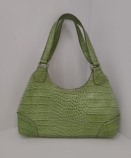 Bolso de Hombro Cartera Nine West Uptown Niña Imitación Cocodrilo Repujado Verde