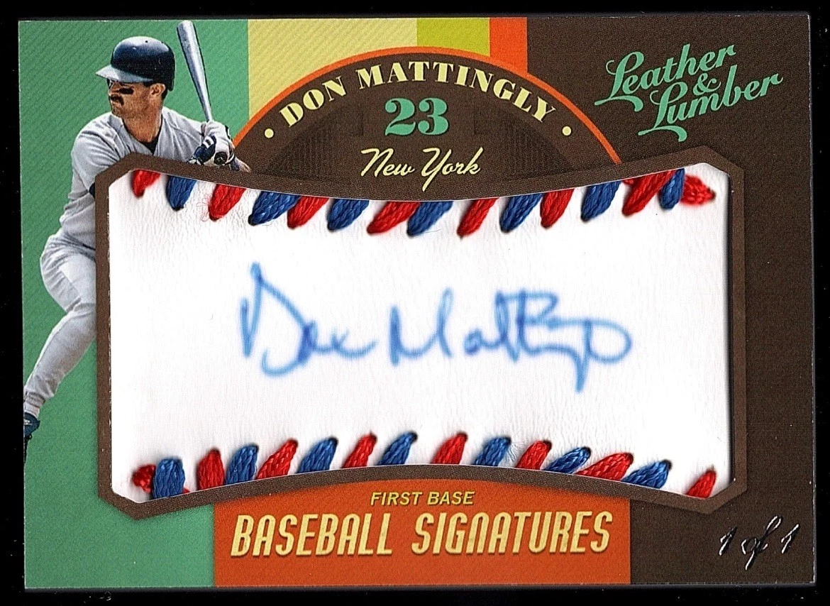 Panini Don Mattingly Baseball Autographed Sports Trading Cards