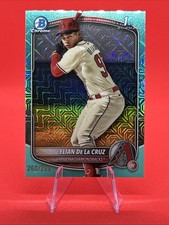 2025 Bowman Chrome - Prospects Elian De La Cruz #BCP-249 Aqua Mojo Refractor...