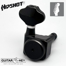 NEW Hipshot STAGGERED Butterbean Tuners Kit Fender  Directrofit  LOCKING - BLACK