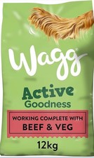 Wagg Active Goodness Beef & Veg Dry Dog Food 12kg Working Dogs 1.16 per kilo