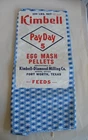 NOS Vtg 1968 Kimbell 100 LBS EGG Mash Chicken FeedSack Bag Fort Worth TX Fabric