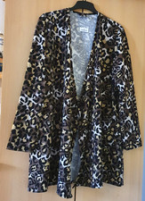 JANINA Cardigan Leopard Muster beige/braun/schwarz/weiß Gr: 50