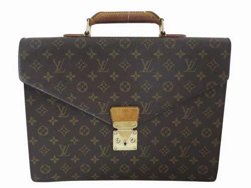 Louis Vuitton Monogram Servette Conseiller Business Bag Brown Canvas Handbag