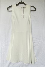 Alice + Olivia white sleeveless fit and flare