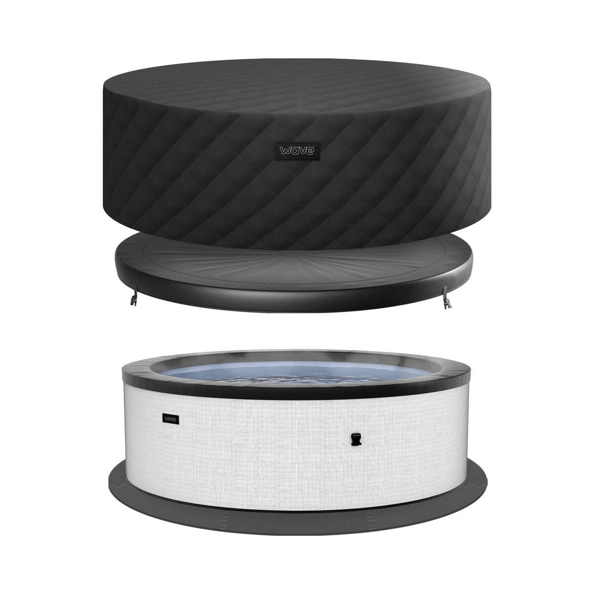 Wave Tahoe 4 Person Eco Foam Hot Tub - Pebble White (Energy Efficient Bundle)