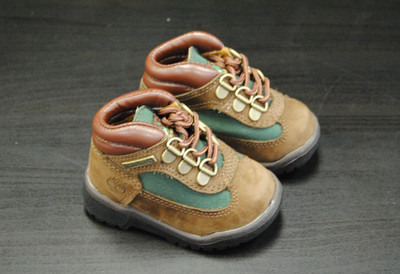 NEW TODDLER TIMBERLAND TB016837242 FIELD BOOT DARK BROWN NUBUCK