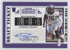 2019 Panini Contenders Draft Picks College Ticket Blue Foil Ben Banogu Auto 0c2