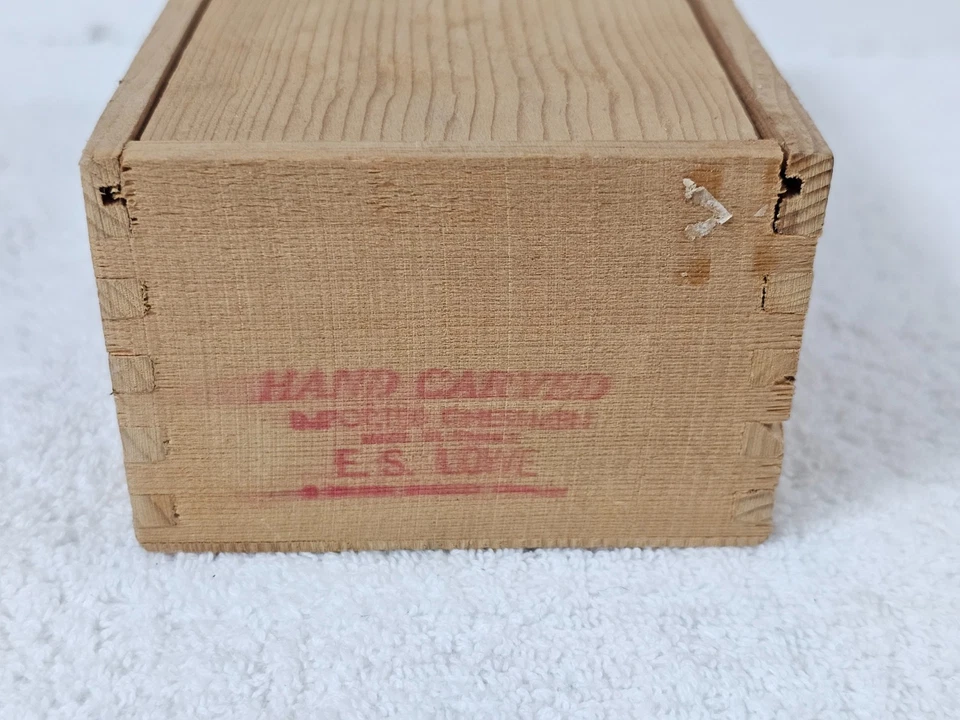 De colección E.S. "Juego de ajedrez de madera tallada a mano Lowe 2,75"" King con caja deslizante - EE. UU./Alemania" Foto 3 de 4