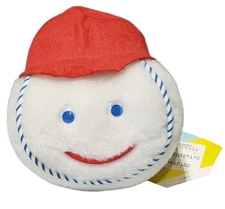 Vtg Wind-Up MLB Rare Eden Toys Inc Baseball Head Plush Music Box With Tags 1985