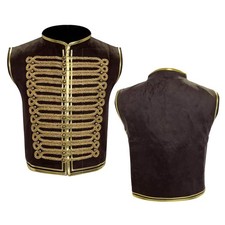 Hot Mens Retro Gothic Victorian Vest Waistcoat Jacket Coat Uniform Costume Party