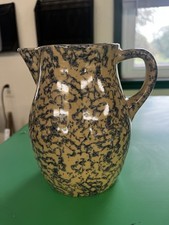 Roseville niebiesko-biały dzbanek z wzorem gąbki