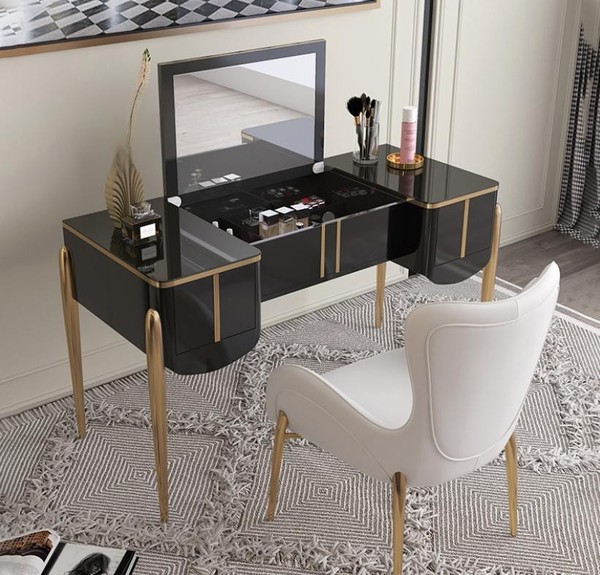 Modern Schminktisch Spiegel Luxus Konsole Kommode Schlafzimmer Neu-image