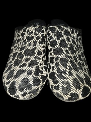 Sanita Clog 40 Black And White Snake Skin. VEGAN ORIGINAL DANISH CLOG